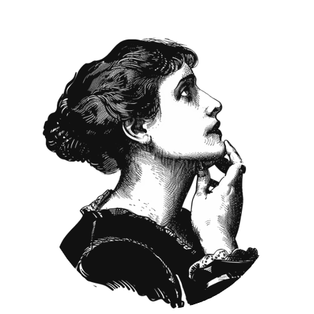Engraved thinking figure — analysts